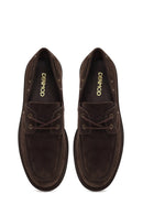 Woman Dark Mink Lace-Up Thick-Soled Suede Casual Shoes | Derimod