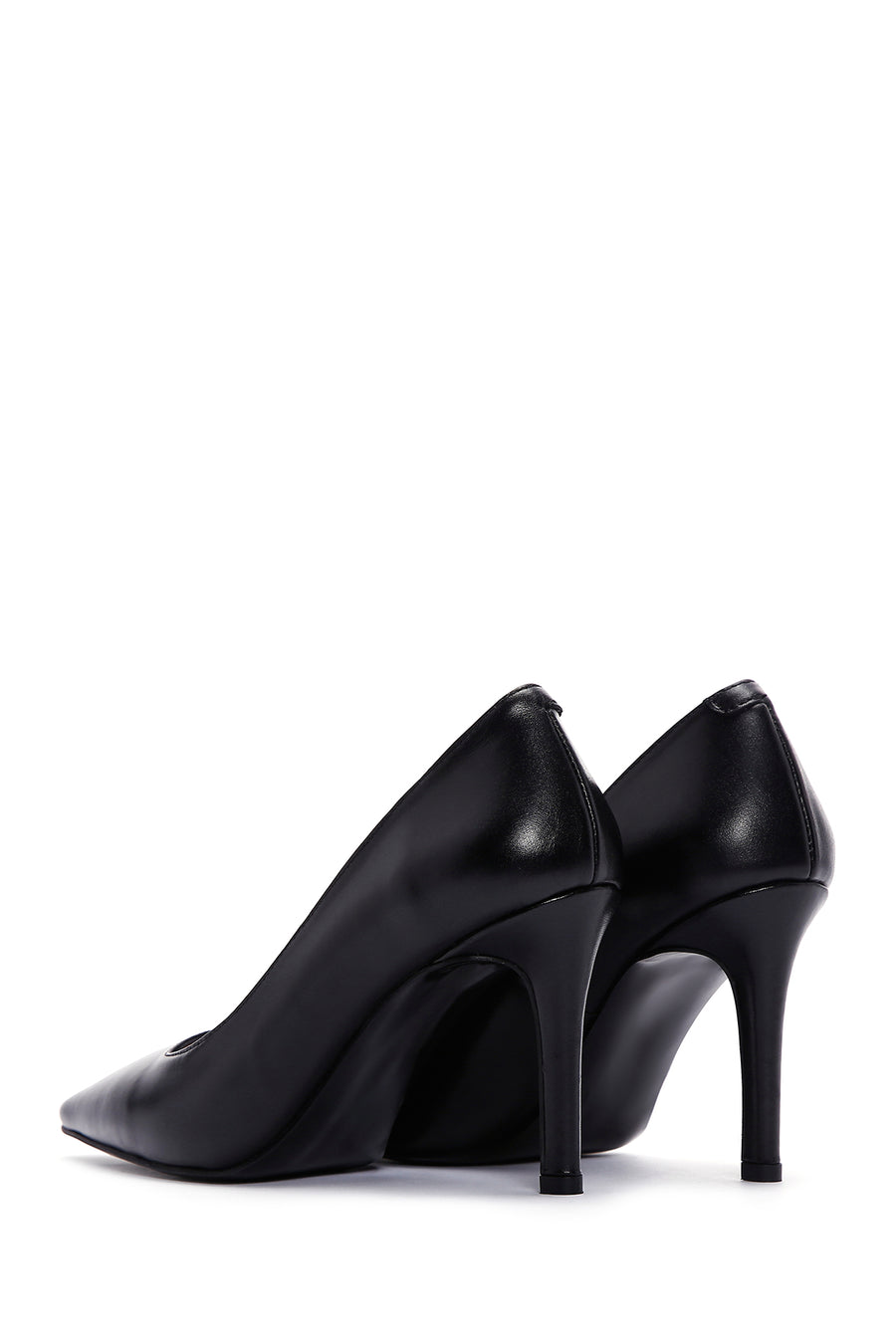Kadın Siyah Deri Stiletto