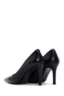 Women's Black Leather Stiletto | Derimod