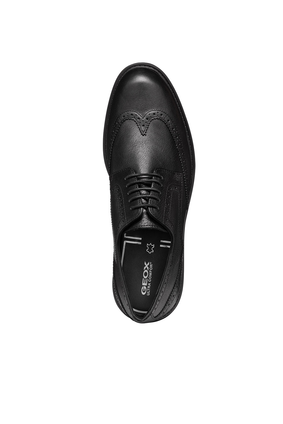 Geox Erkek Siyah Walk Pleasure C Bağcıklı Deri Klasik Ayakkabı