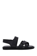 Men's Black Nubuck Leather Sandals | Derimod