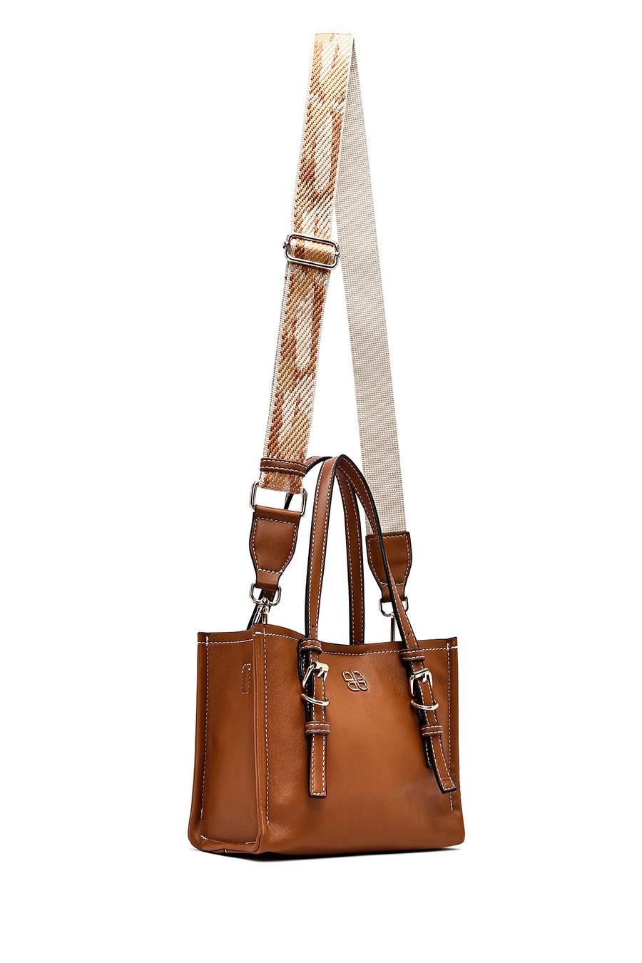 Women's Brown Long Strap Classic Handbag