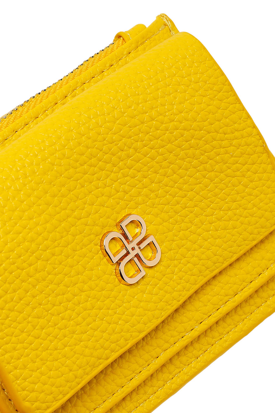 Woman Yellow Charm Card Holder