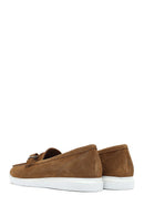 Women's Brown Suede Leather Loafer | Derimod