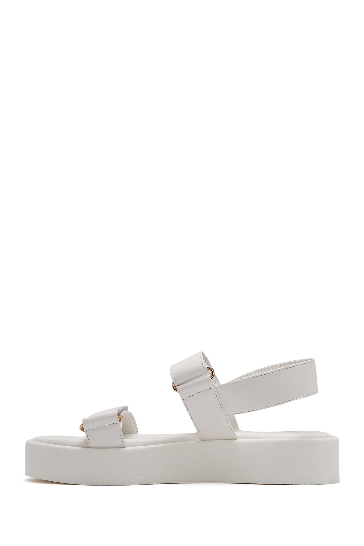 Kadın Beyaz Kalın Tabanlı Sandalet