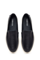Male Black Leather Casual Loafer | Derimod