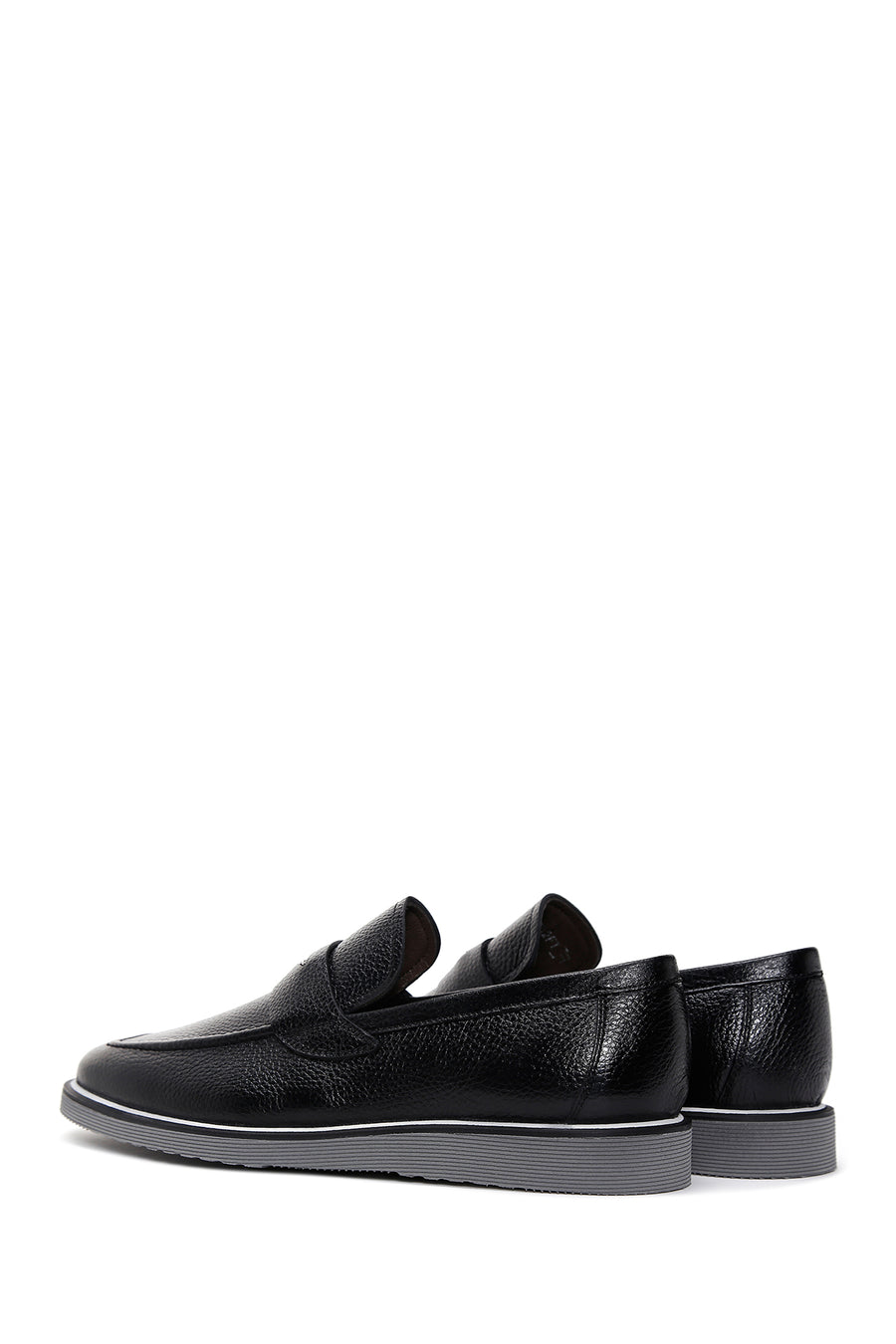 Men's Black Leather Casual Loafer
