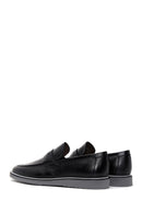 Men's Black Leather Casual Loafer | Derimod