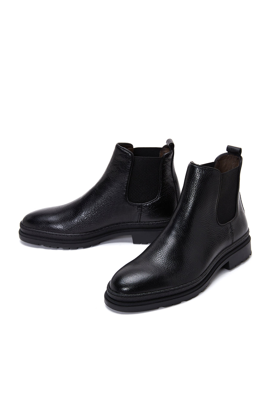 Men's Black Leather Chelsea Boots