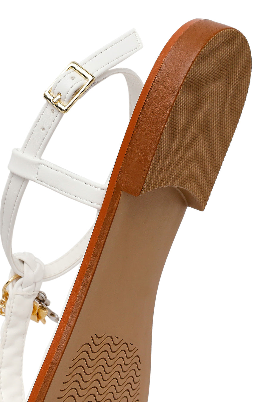 Woman White Accessory Toe-Post Sandals