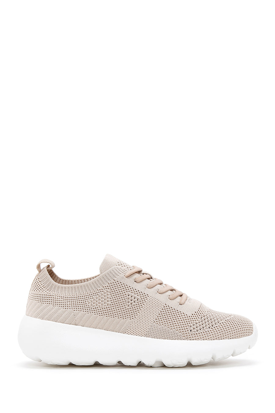 Derimod Zero Women's Beige Lace-Up Thick-Sole Sneakers 25SFD43026F | Derimod