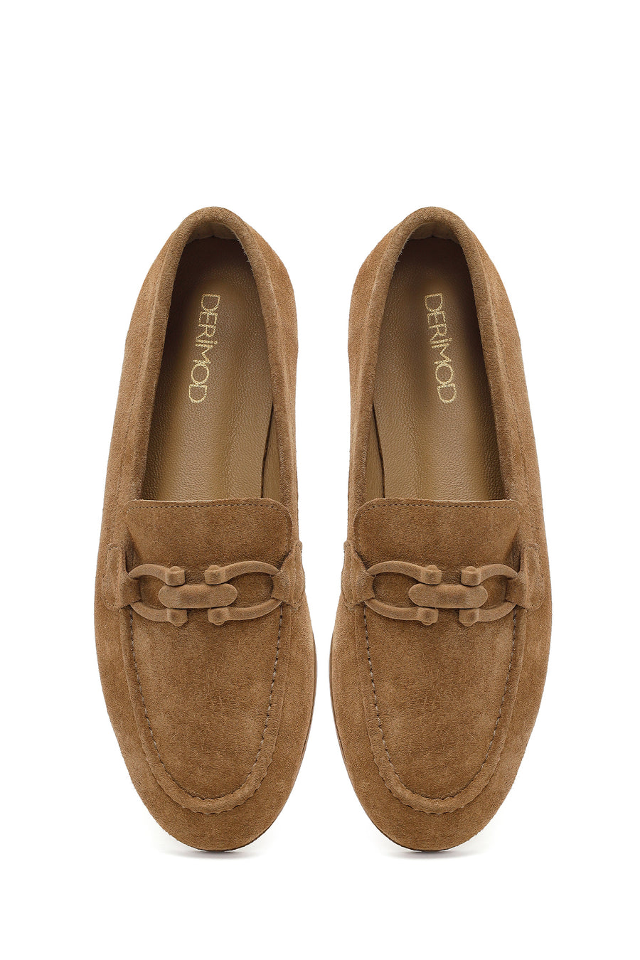 Women's Tan Suede Leather Loafer