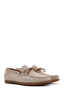 Men's Beige Suede Leather Casual Loafer | Derimod