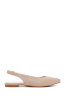 Women's Beige Open-Back Ballerinas | Derimod