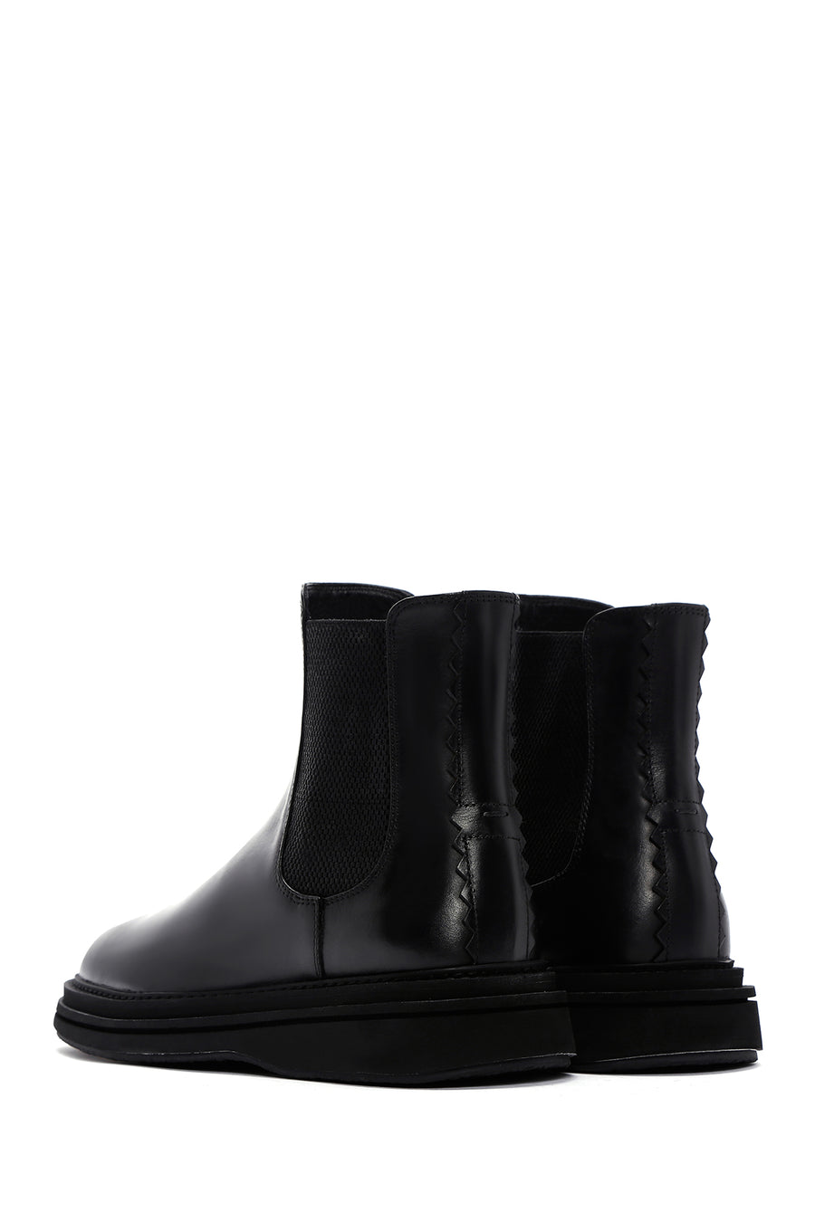 Men's Black Leather Chelsea Boots