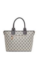 Woman Cream Long-Strap Printed Shoulder Bag | Derimod