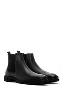 Men's Black Leather Chelsea Boots | Derimod