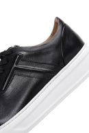 Men's Black Leather Thick Soled Sneaker | Derimod