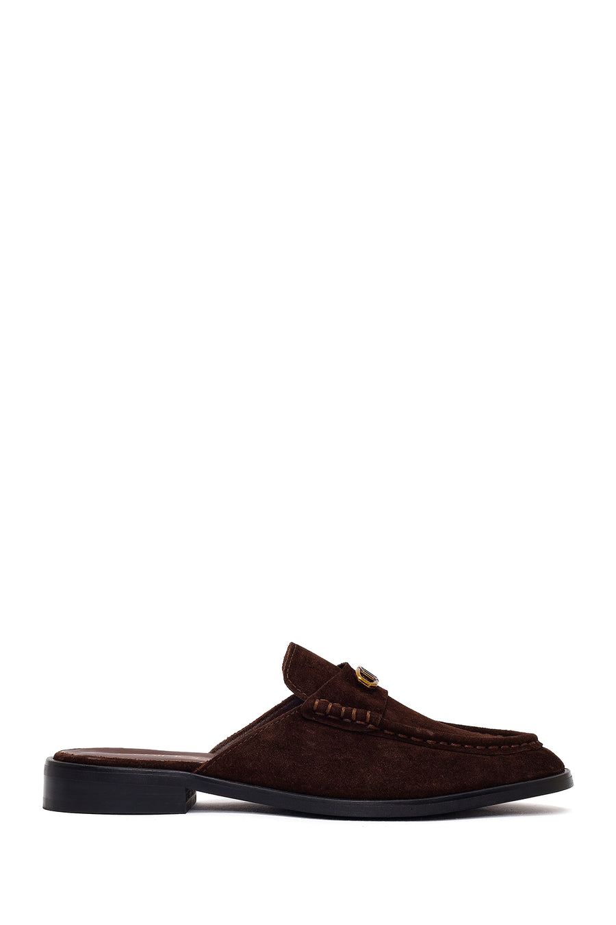 Woman Brown Suede Slipper 26PFD260010 | Derimod