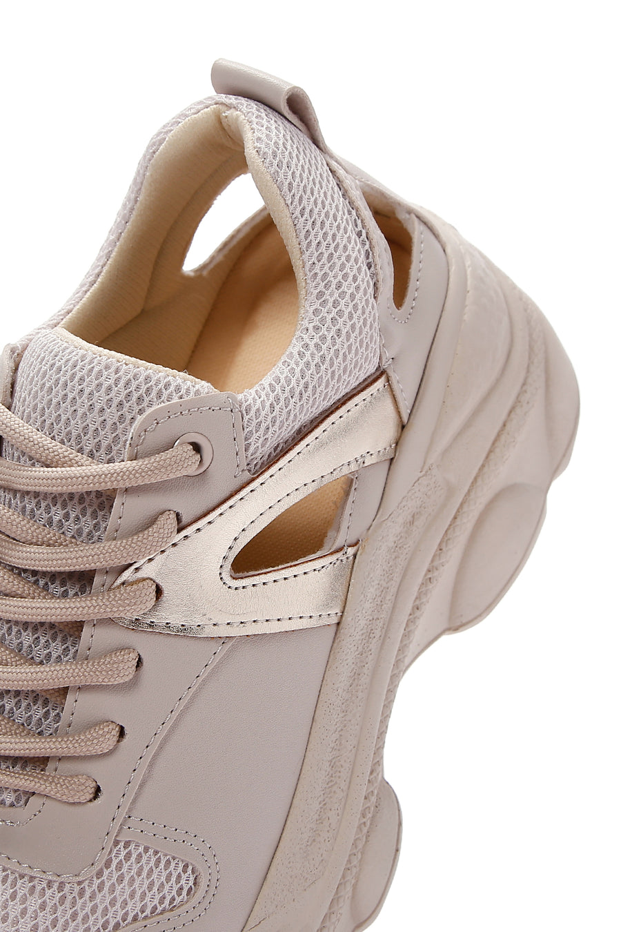 Kadın Bej Kalın Tabanlı Sneaker