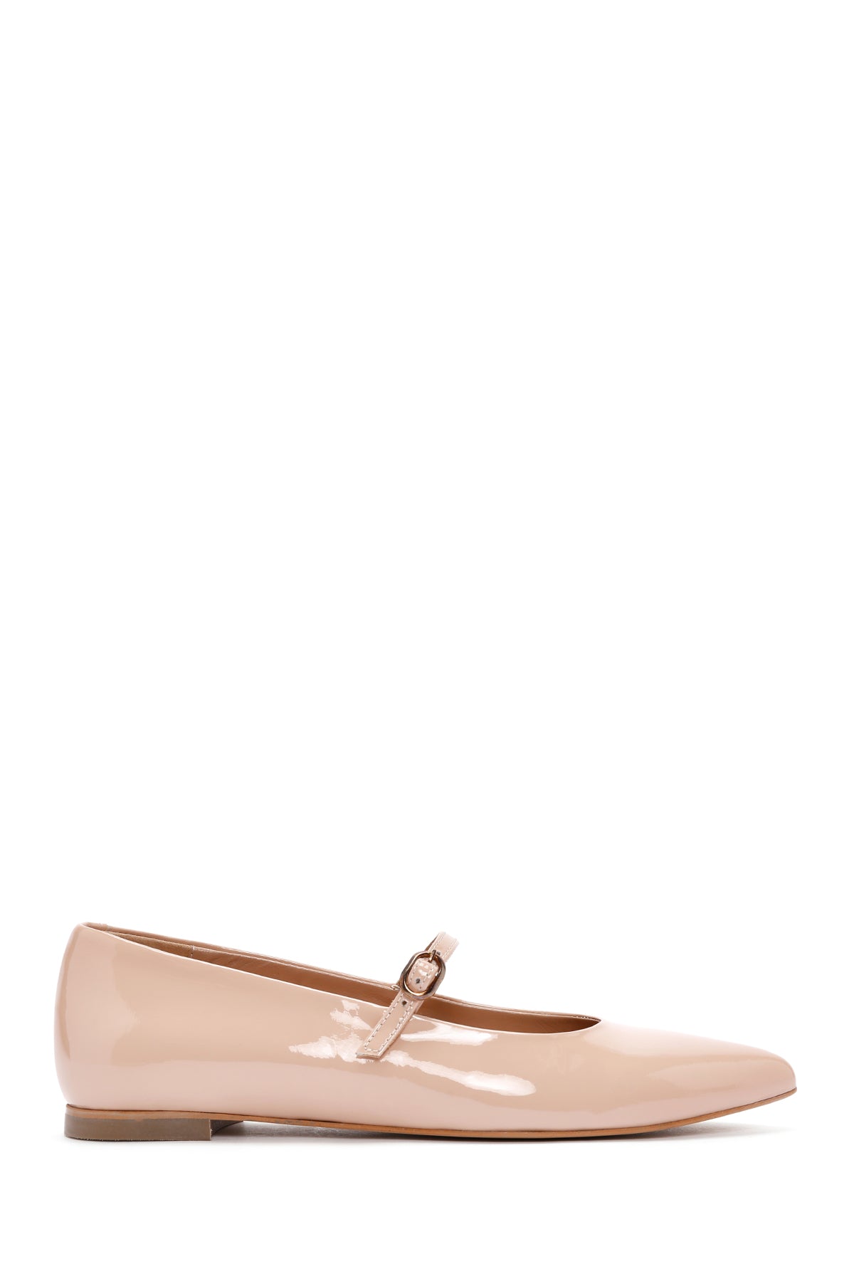 Women's Powder Patent Leather Ballerinas 24SFD140316 | Derimod