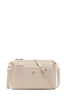 Woman Cream Printed Long-Strap Crossbody Bag | Derimod