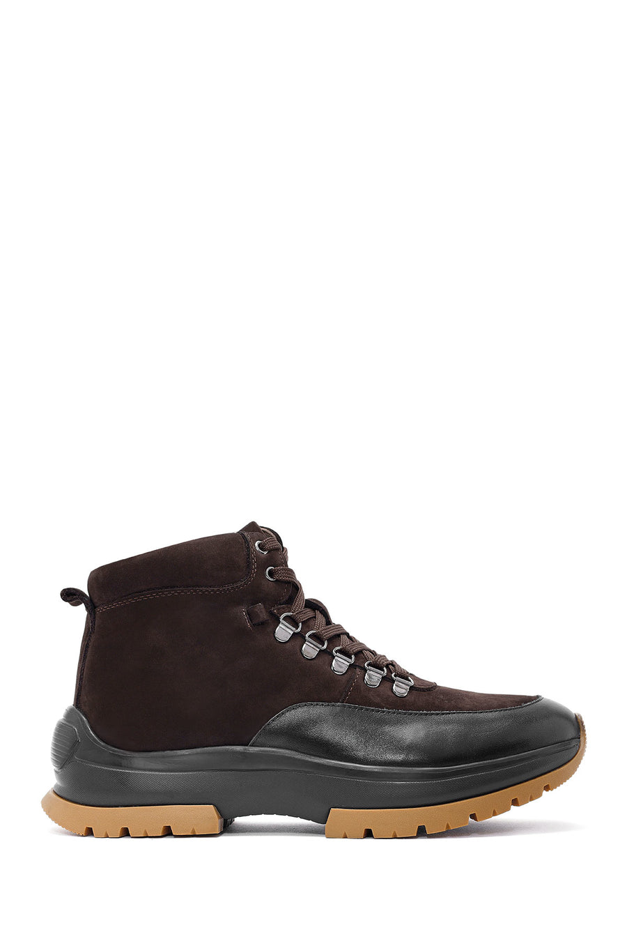 Men's Brown Lace-Up Leather Casual Boots 24WFD605114 | Derimod