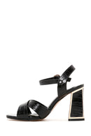 Women's Black Thick Heeled Sandals | Derimod