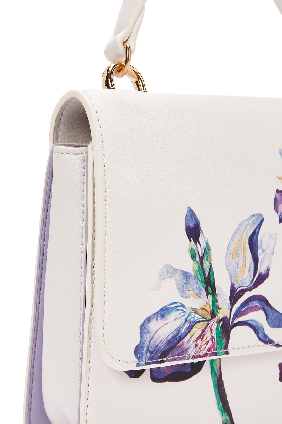 Women's White Long Strap Printed Shoulder Bag