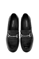 Kadın Siyah Deri Maskülen Loafer | Derimod