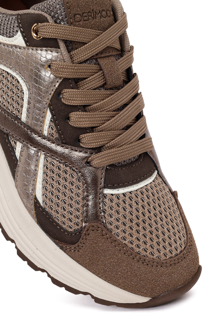 Woman Mink Lace-Up Chunky Sneaker