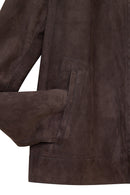 Clint Men's Brown Suede Double-Sided Leather Jacket | Derimod