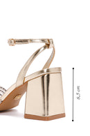 Women's Gold Ankle Strap Heeled Sandals | Derimod