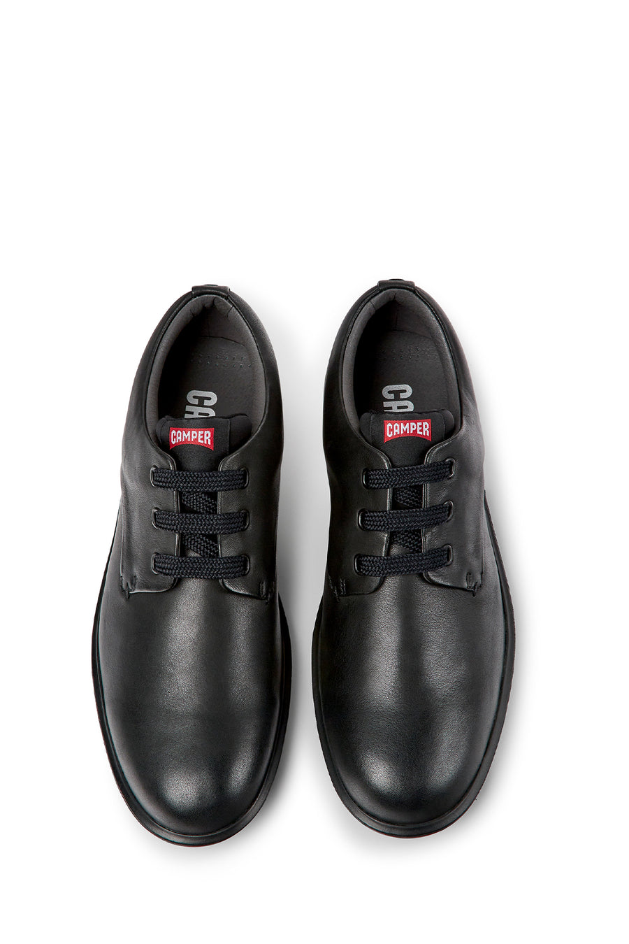 Camper Men's Black Atom Work Leather Casual Shoes