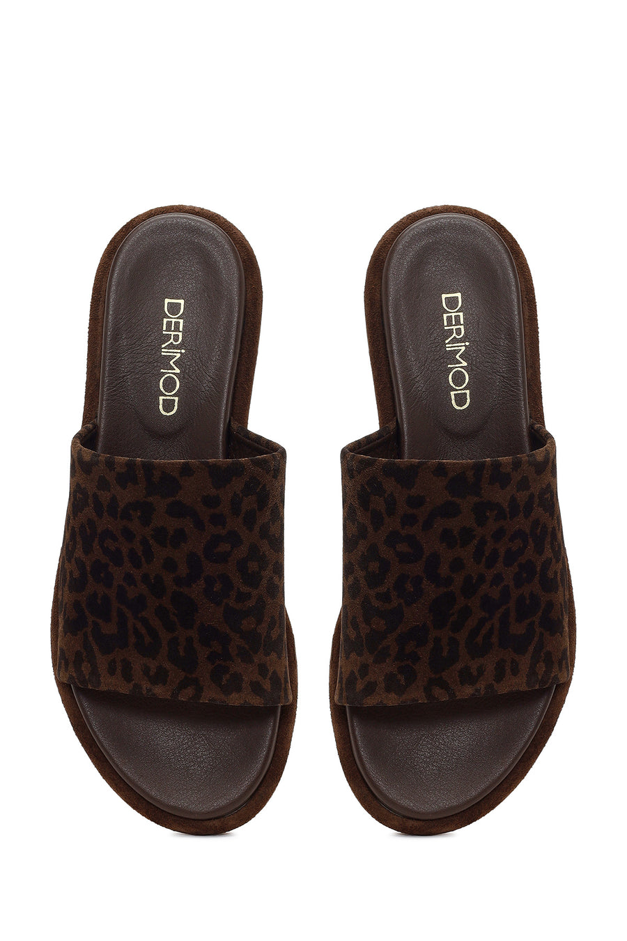 Women's Leopard Suede Leather Slippers