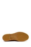 Kadın Taba Boncuklu Süet Deri Loafer | Derimod