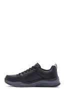 Skechers Men's Black Bengao Lace-Up Leather Sneakers | Derimod