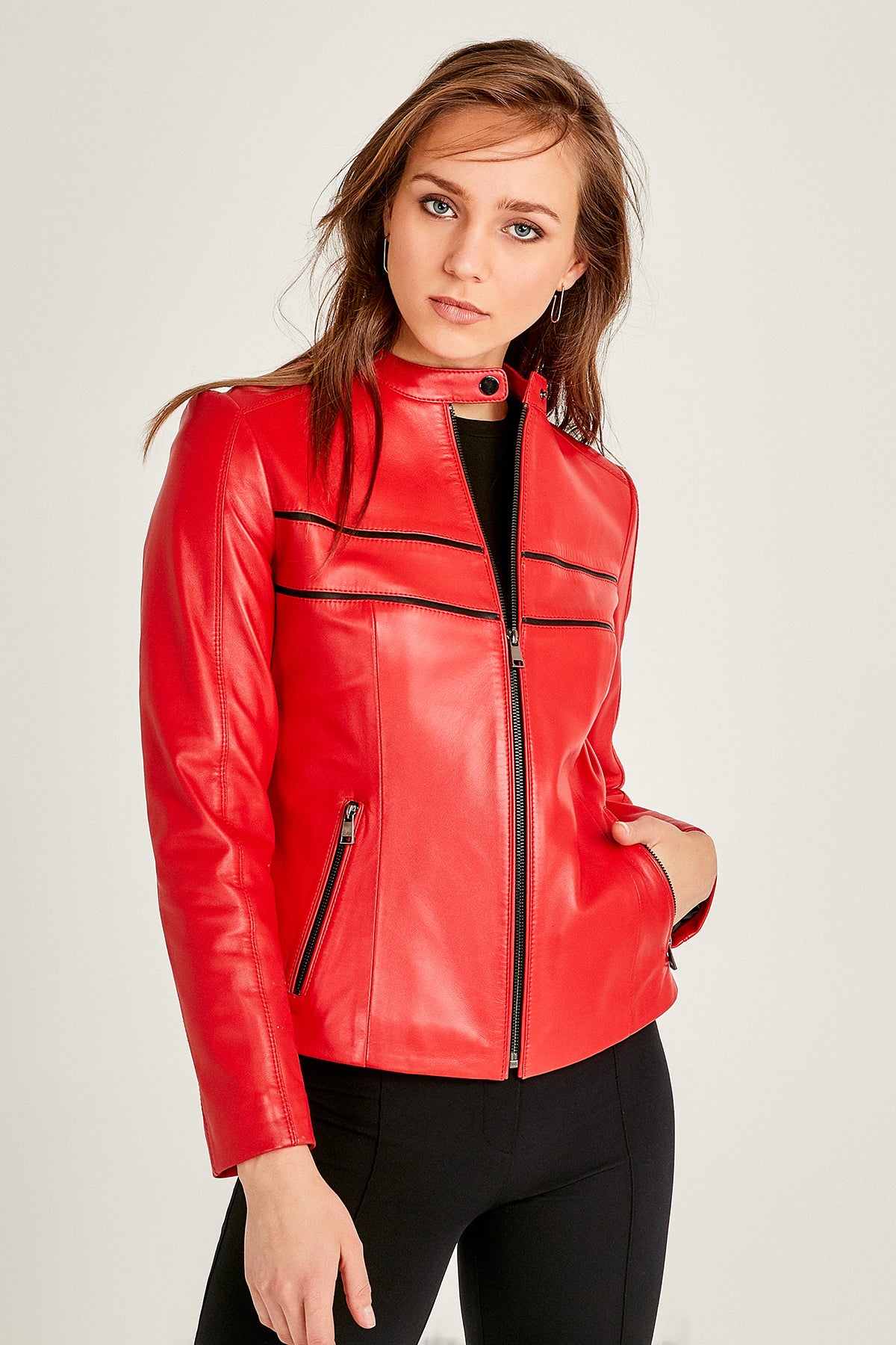 Iris Women's Leather Jacket 19SGD5779U4 | Derimod