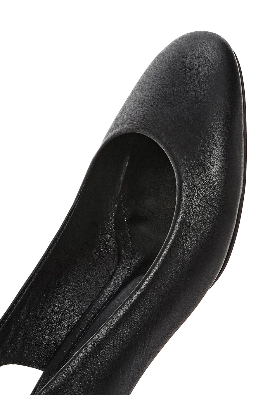 Derimod Flex Women's Black Open Back Thick Low Heel Leather Shoes