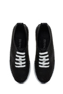 Women's Black Laced Thick Soled Shoes | Derimod