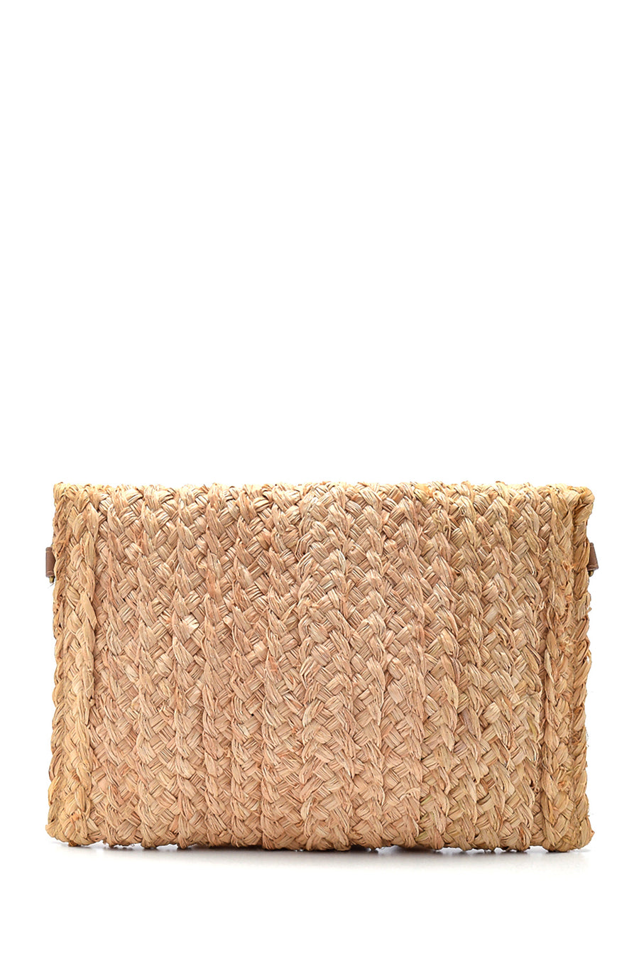 Women's Beige Straw Shoulder Bag