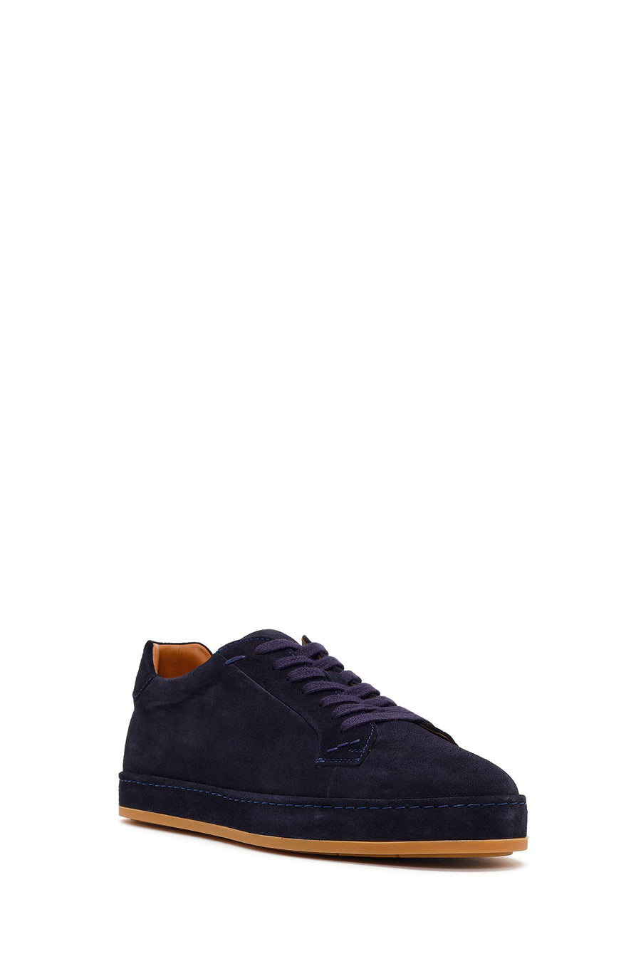 Erkek Lacivert Bağcıklı Süet Deri Sneaker