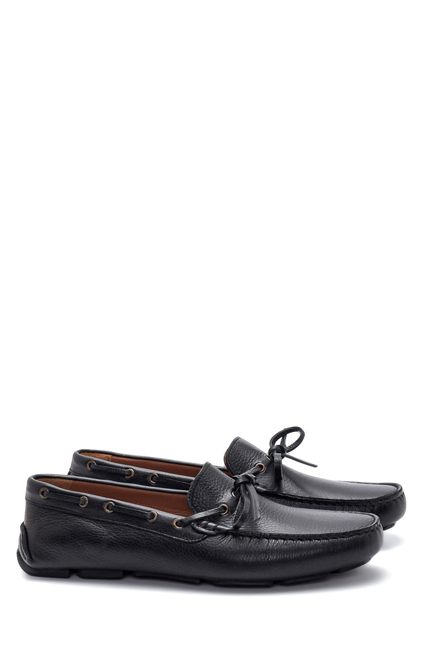 Erkek Siyah Deri Casual Loafer
