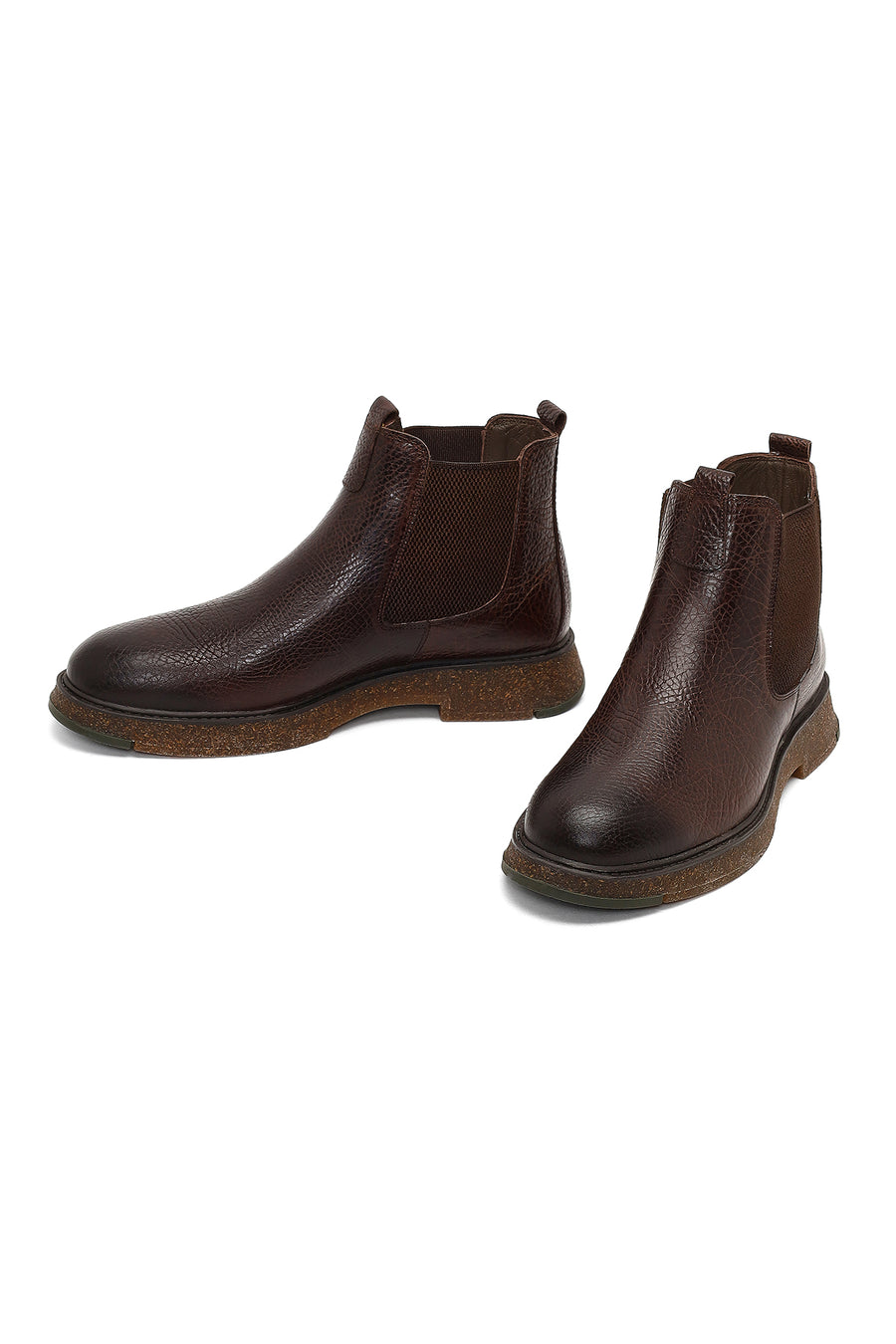 Male Brown Leather Chelsea Boots