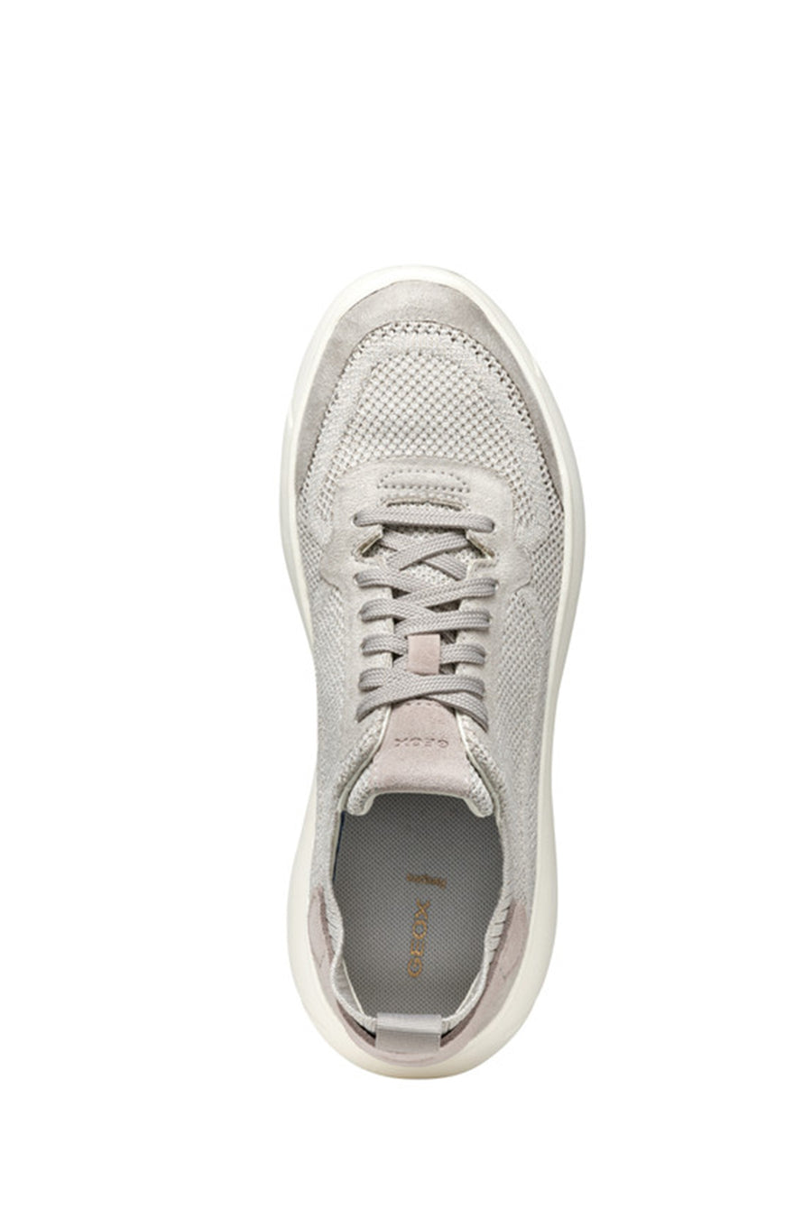 Geox Women's Grey D Nebula 2.0 XA - Knit.Tex + Water Laced Fabric Sneaker