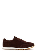 Women's Brown Lace-up Suede Leather Sneaker | Derimod