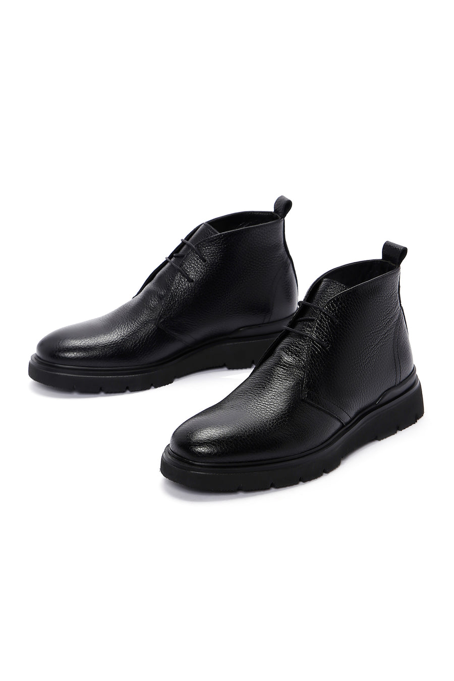 Men's Black Leather Casual Boots