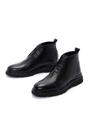 Men's Black Leather Casual Boots | Derimod