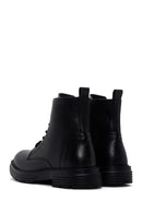 Men's Black Zippered Casual Leather Boots | Derimod