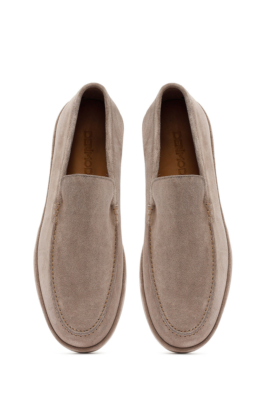 Men's Beige Suede Leather Loafer